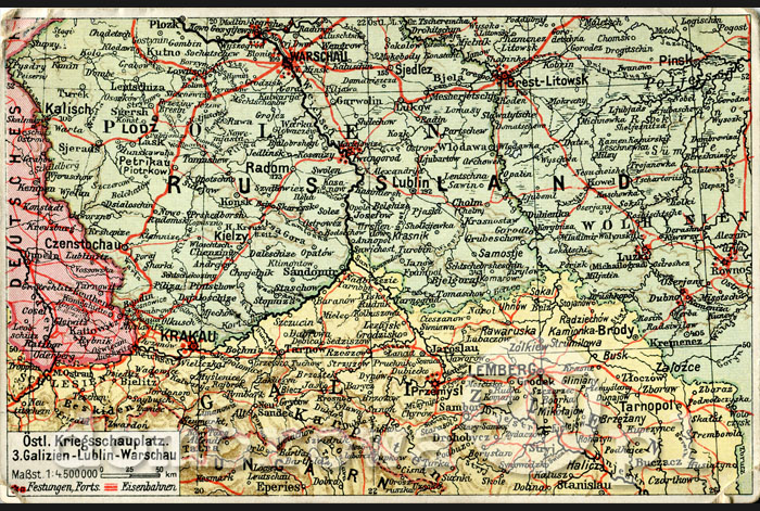 1916 r. Wschód, Teatr Wojny (Brandstatter)