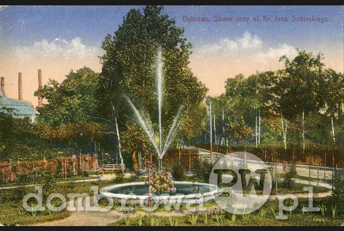 1919 r. Dąbrowa - Skwer przy ulicy Króla Jana Sobieskiego (Brandys)