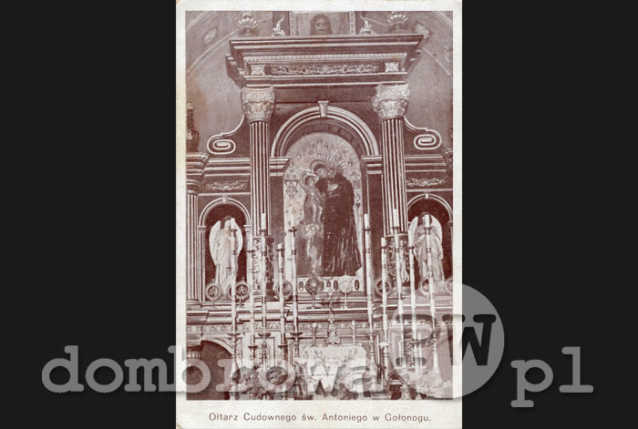 1930 r. Ołtarz Cudownego św. Antoniego w Gołonogu (Drukarnia św. Wojciecha)