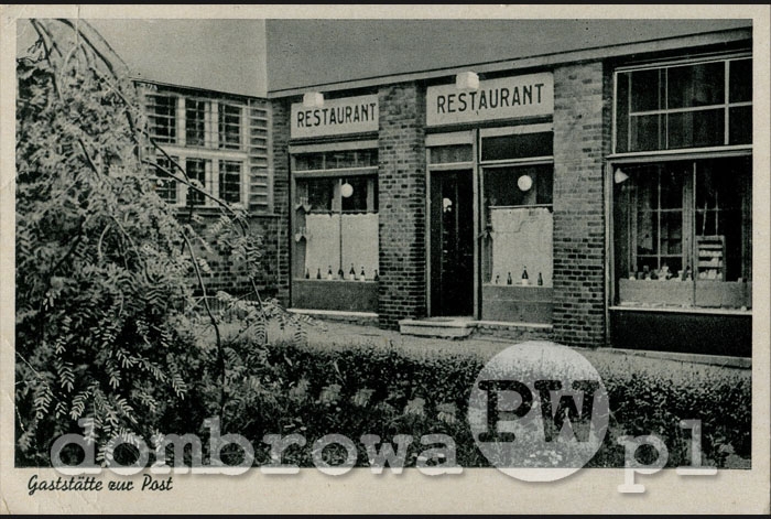 1940 r. Dombrowa Grube - Gaststätte zur Post (Kanngiesser)( (1)