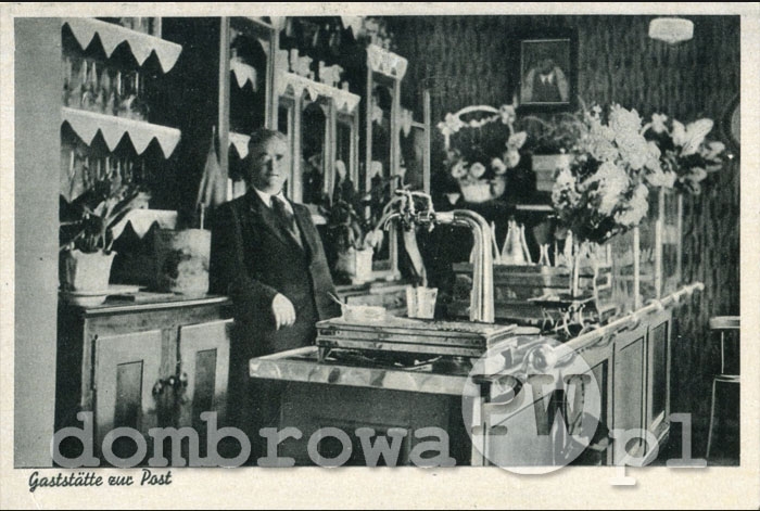 1940 r. Dombrowa Grube - Gaststätte zur Post (Kanngiesser)( (2)