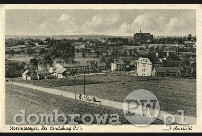 1940 r. Strzemieszyce, Krs. Bendsburg O./S. - Teilansicht (Kanngiesser)