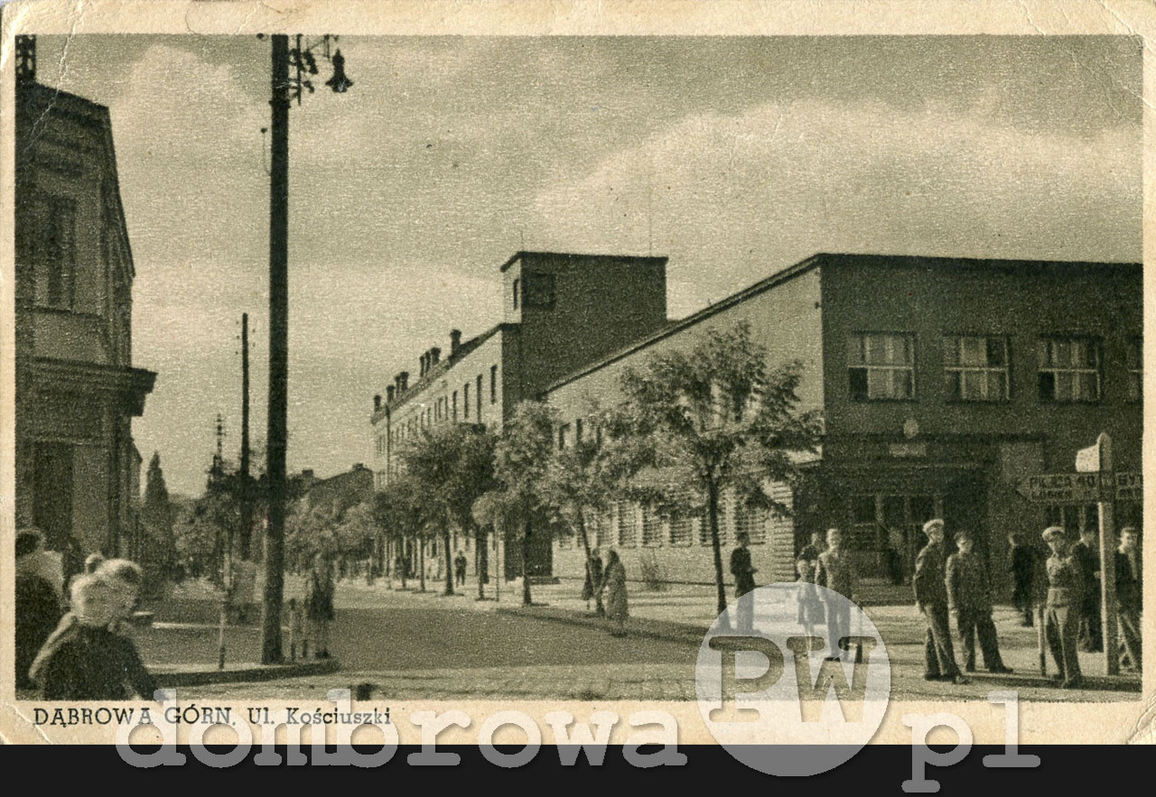 1950 r. Dąbrowa Górnicza - Ulica Kościuszki (Walla)