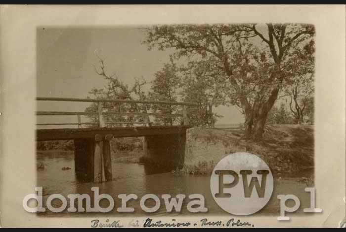 1915 r. Ząbkowice, Antoniów - Most na Trzebyczce (bez wydawcy)