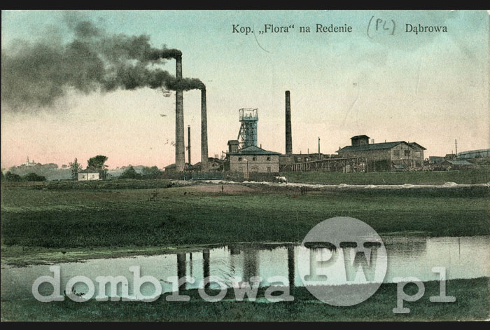 1910 r. Kopalnia Flora na Redenie - Dąbrowa (Kleniec)