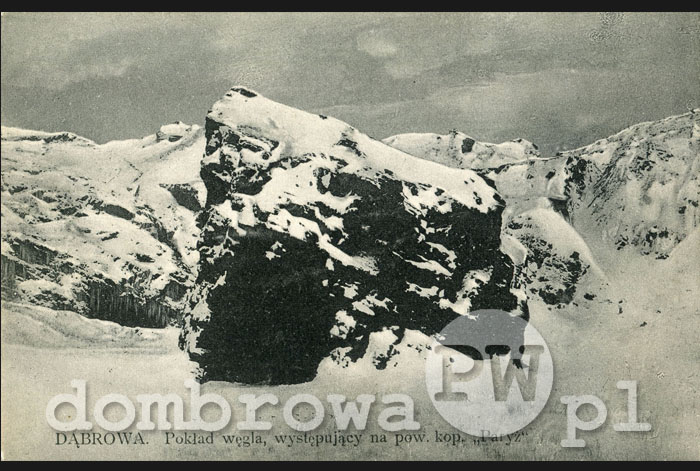 1910 r. Dąbrowa - Pokład węgla, występujący na powierzchni Kopalni Paryż (Rowiński)