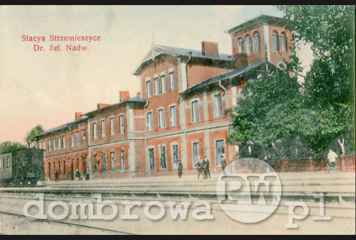 1907 r. Stacja Strzemieszyce - Dworzec Drogi Żelaznej Nadwiślańskiej (Jędrzejek)